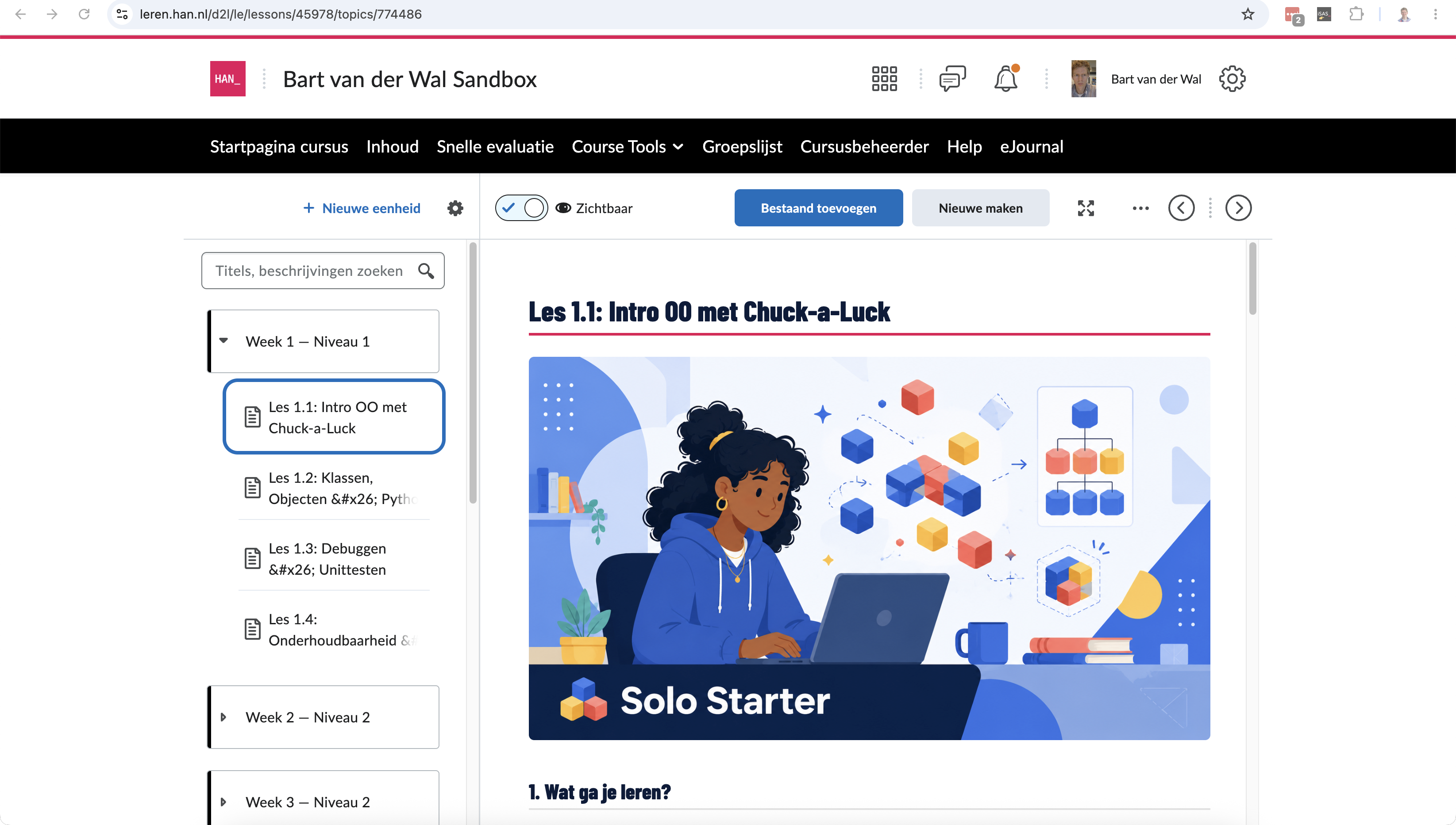 Brightspace Manage Files with reader PDFs